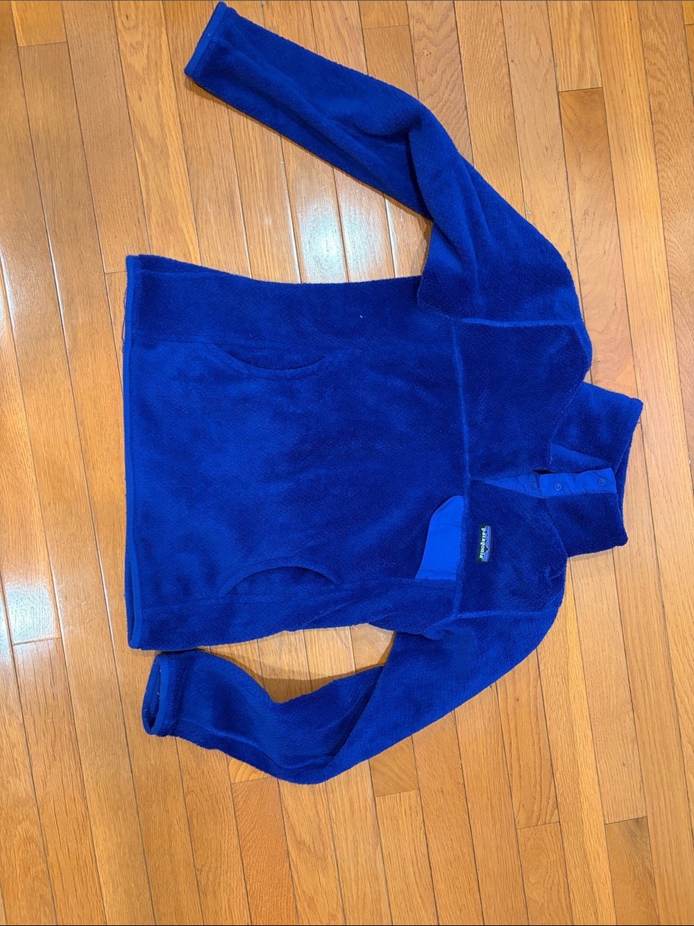 Patagonia Royal Blue Fleece Pullover with Stand Collar